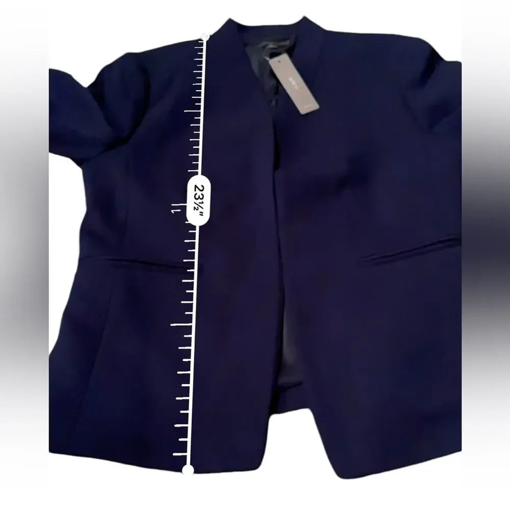 J. Crew Going-Out Long Sleeve Blazer in Stretch Twill in Navy Blue Sz‎ 8P NEW